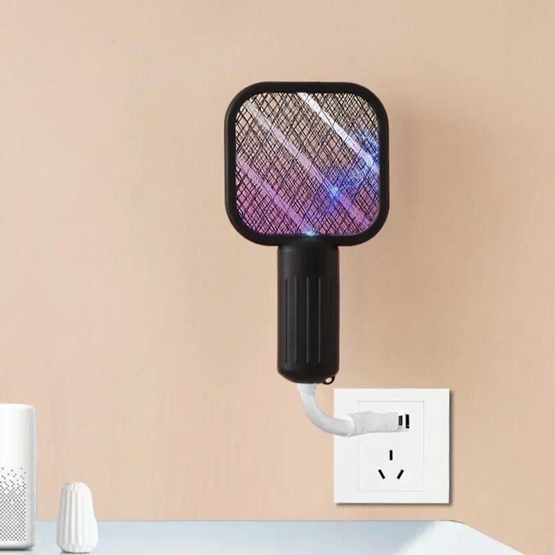 USB Rechargeable Mosquito Zapper with Purple LED Light Auto Bug Trap for Home Garden Travel Outdoor Camping Fly Swatter