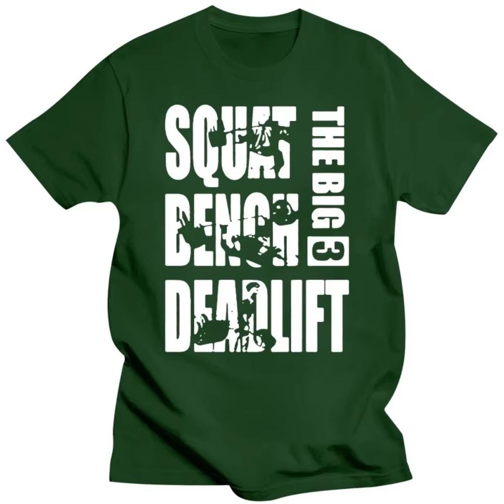 Funny Powerlifting Big 3 Squat Benches Deadlift T Shirts Graphic Cotton Streetwear Short Sleeve Harajuku T-shirt