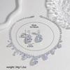 Set Fashion Trend Zircon Earrings & White Water Drop Necklace Jewelry