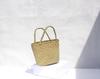 High-End Retro Woven Straw Handbag: Color Block Beach Basket