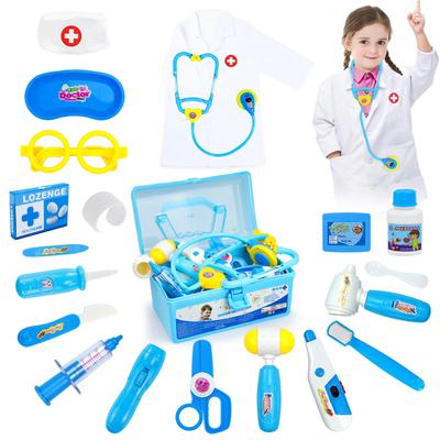 Fajiabao Doctor Play Set Toys Play Doctor Doctor Set Play Dentist Stethoscope Toy Storage Montessori Toy Educational Toy Pretend Play Animal Doctor