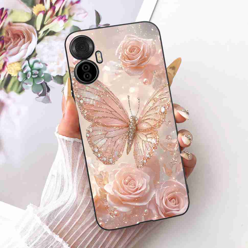 For Itel S18 Pro 6.6" Case Simple Style Pop Patterns Silicone TPU Black Cover Shockproof For ITEL S18 Pro S18pro Phone Cases