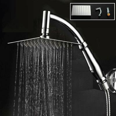 Square Rainfall Shower Head Large Shower Head Extender Curved Shower Extension  Outer Diameter 20mm