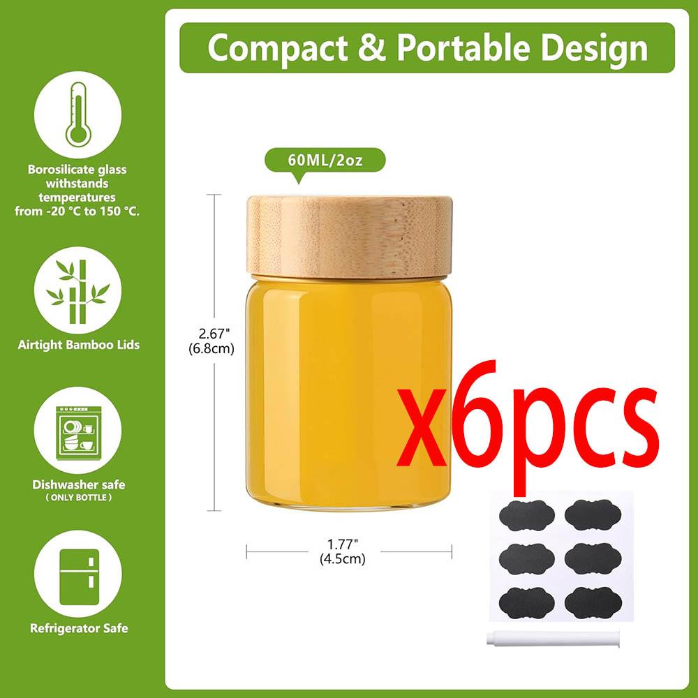 

2oz Glass Shot Bottles with Caps, Borosilicate Glass Juice Shot Bottles,Reusable Shot Glass with Lids for juicing ginger shots 60ml