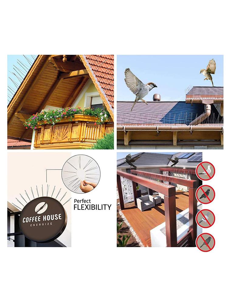 Stainless Steel Protection Against Bird Spines 10/12/14 Needles Pigeon Spikes Bird Repeller Set Deterrent Anti Bird Pigeon