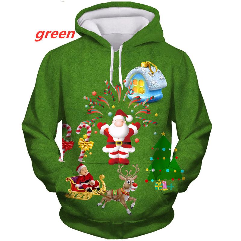 2024 New Christmas Fashion Hoodie Men/Women Hip Hop Autumn And Winter Streetwear Hoodies Funny Santa Claus Couples Clothes