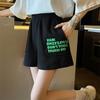 Women's Summer A-Line Wide-Leg Elastic Waist Shorts with Bright Pockets