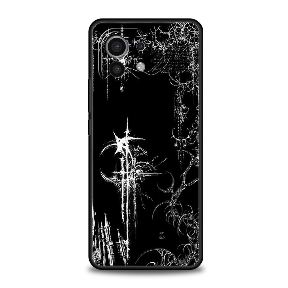 Cyber Sigil Cross Line Phone Case Cover for Xiaomi Mi 15 14 13 12 11 Ultra 14T 13T 12T 11T 10T Pro Lite 5G Shockproof Soft TPU