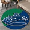 1PC Hockey Team Vancouver-Canucks Round Rug, Non-slip Chair Mat, Home Decor, Circle Carpet Perfect for Office, Bedroom, Living Room,Christmas gift