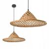 BOHO Ceiling Hanging Lamp with Bamboo Shade, Natural, Large, 40cm E27