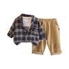 Kids Casual Long-Sleeve Set, Comfortable Daily Wear Outfits