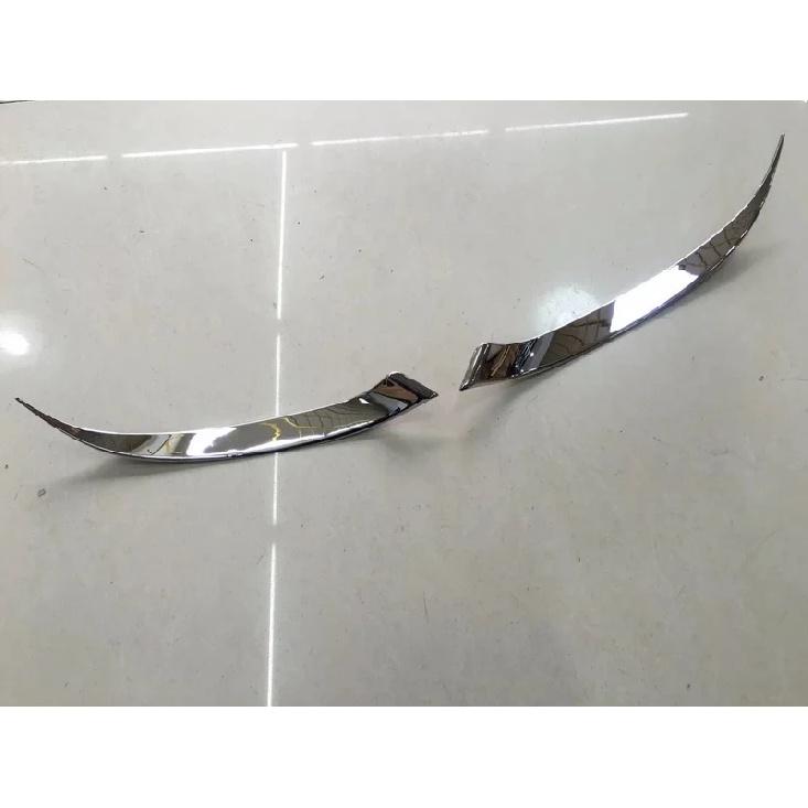 For Mazda 2 Demio 2015 2016 2017 2018   ABS Chrome Front Headlight Eyebrow Strips Cover Trims Car Styling Accessories