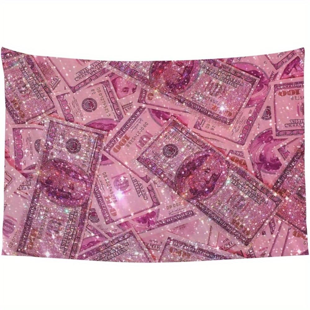 

Pink Cash Tapestry Glamorous and Luxurious Wall Art for a Chic Stylish and Affluently Elegant Decor Statement 74x94cm(29x37in)