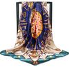 90Cm Square Scarf, Fashion Striped Shawl, Sweet Imitation Silk Scarf, Hair Band, Scarf, Headscarf.
