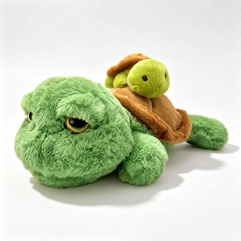 28cm Kawaii Schildkröten-Mutter und Kind Serie Plüschtier Simulation Cartoon Pinguin Eisbär Stofftier Spielzeug Geschenke für Kinder