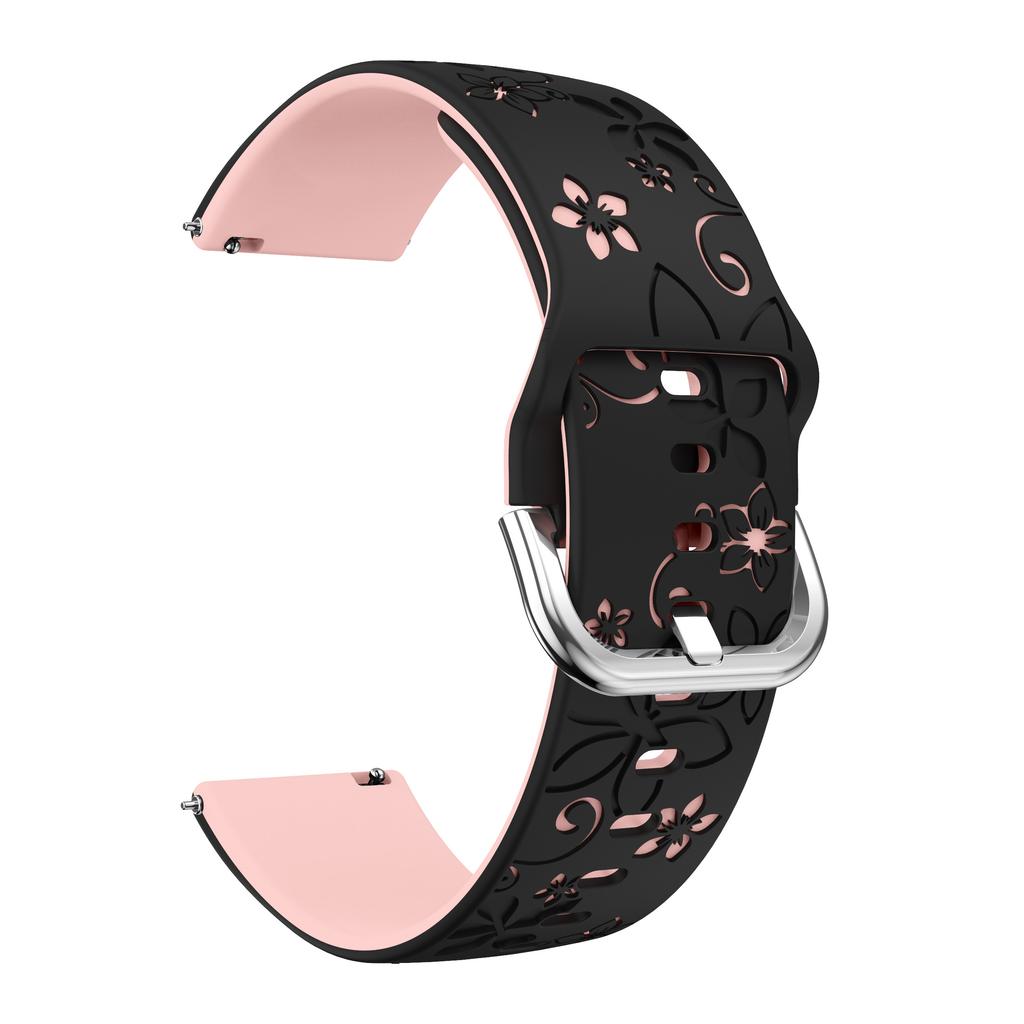 22mm Silicone Band for Oneplus 3 46mm 2 2R Engraved Flower Wristband Strap for Oneplus 3 2 2R 22mm Men Women Band Accessorries