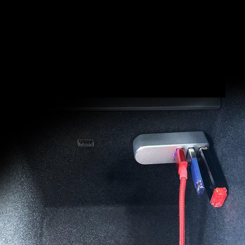 Für Tesla Model 3/Y 2017-2021 Zubehör 1 bis 3 USB Splitter Extend Hub Box