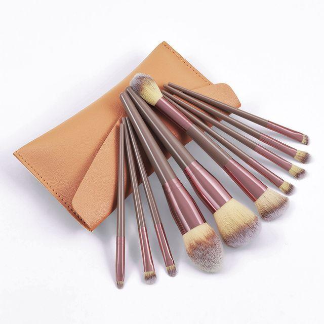 Stroke of Beauty - Set of 10: Makeup Brush with Bag