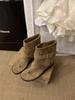 Internet Celebrity Niche Blogger with Personality Toe Breathable Roman Shoes Women's Casual Flip-flops Flat Short Boots Cool Boots
