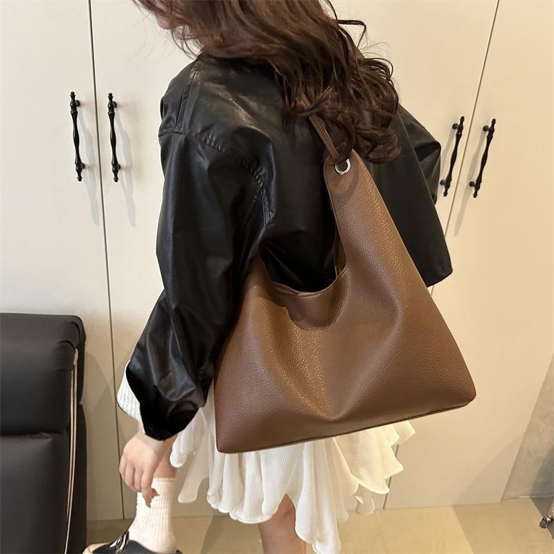 Summer retro commuter bag large-capacity bag women's new popular shoulder bag tote bag bucket bag