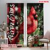 2pcs,2D Plane Printing Curtains Roller Blinds Cardinal Bird Polyester Fabric (without Rod) Outdoor Decorations Ldeal for Living