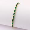 Good Quality Cubic Zirconia Green Tennis Chain Bracelets For Women 18K Gold Hand Chain CZ Chain Homme Jewelry