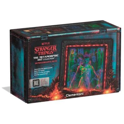 Light-Up Frame Puzzle Demogorgon - CLEMENTONI - Stranger Things - 14 Years - 520 Pieces - LED Visual Effects - Netflix Series