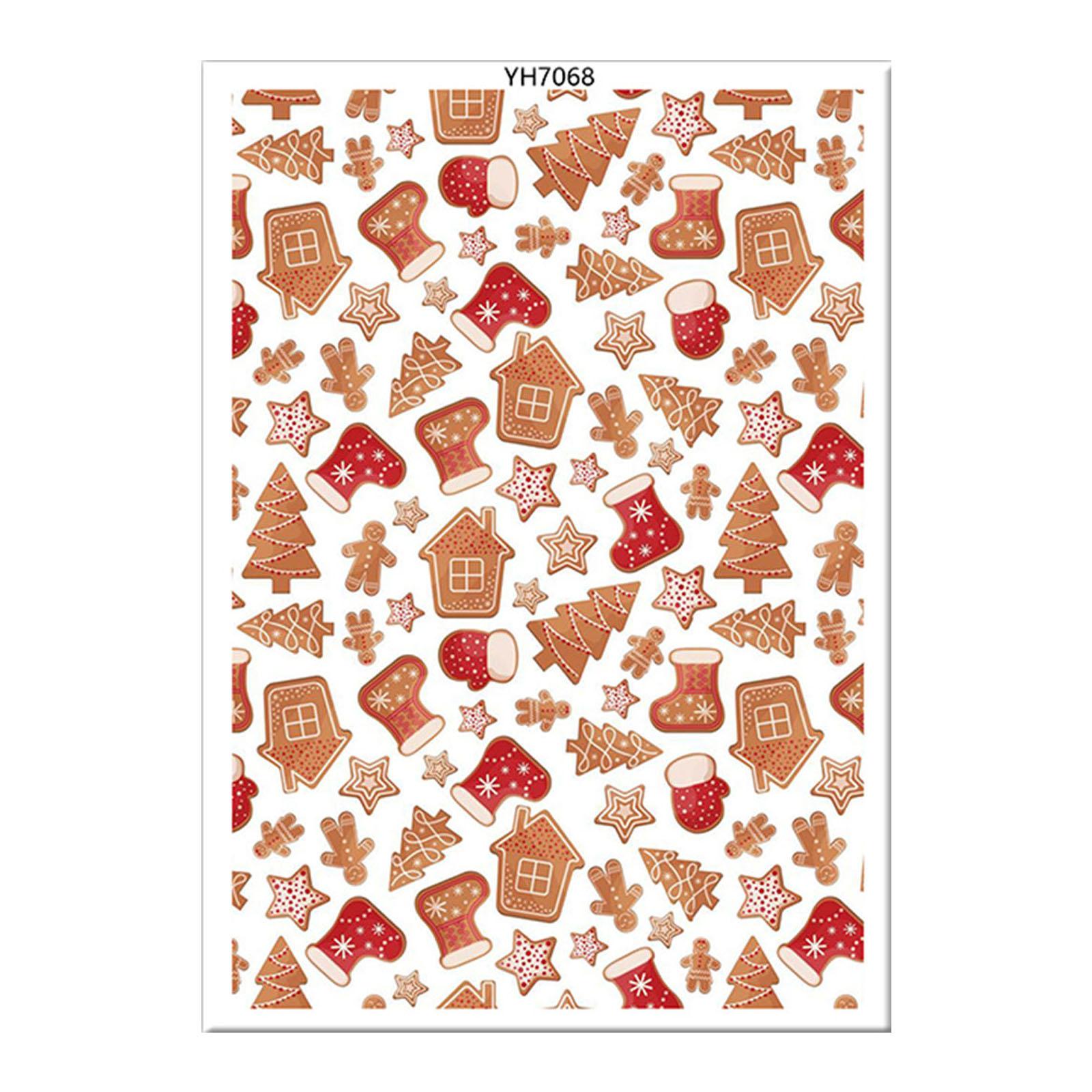 

Рождественская переводная бумага Бумага для переноса на воду Бумага для переноса на глину Листы для переноса на глину для изготовления сережек из глины 68