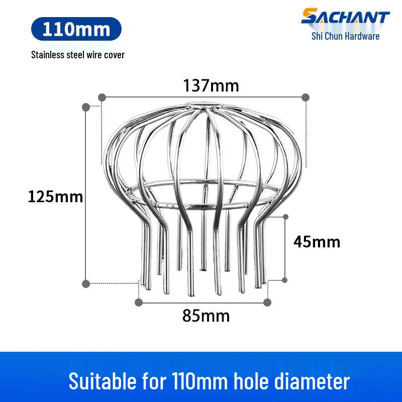Couvercle de bonde de sol anti-colmatage en acier inoxydable pour terrasse, balcon, patio et toit-terrasse