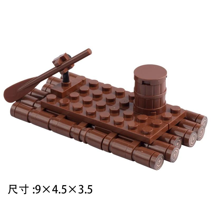 MOC Medieval Building Blocks Set Hanging Cage Guillotine Castle Fountain Bonfire Tent Bulletin Board Ox Cart Carriage Gift Toy
