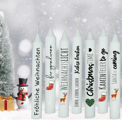 Candle Tattoo Film Sticker Rich Color Exquisite Pattern Classic Christmas Themed Candle Tattoo Decal Party Supplies