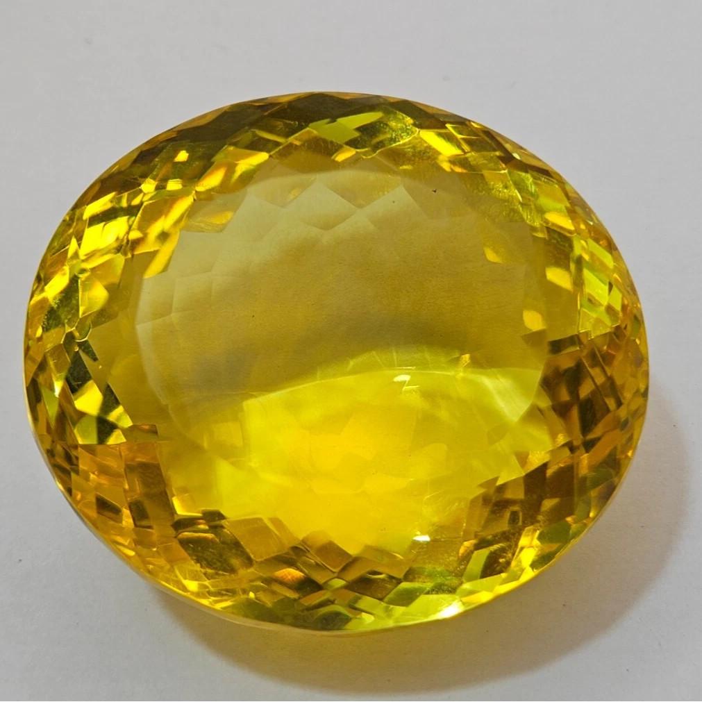 Natural Shine Yellow Topaz 349.75 Ct Oval Cut Certified Fabulous Loose Gemstone