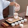 Kung-Fu-Teeset Speckjade Porzellan High-End Geschenkbox Verpackung