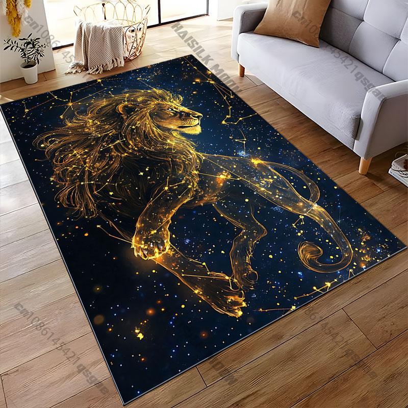 Cosmic Glowing Lioncarpet Yoga Living Room Room Decor Children's Crawling Mat Doormat Area Rug Games Floor Mat