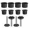 8/12Pcs Umbrella Stand Tube Pipe Sleeve with Hand Knob Tightening Screw Heavy Duty Umbrella Pole Mount Base Insert Holder Replacement Accessories