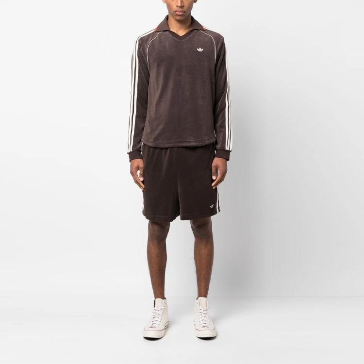 Adidas X Wales Bonner Long Sleeve Towel Shirt Brown Men Tops IB3251