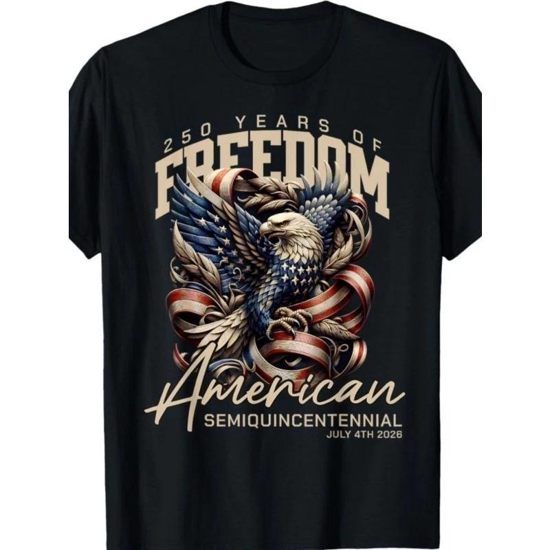 250 Years of American Freedom Eagle Patriotic T-Shirt XXL