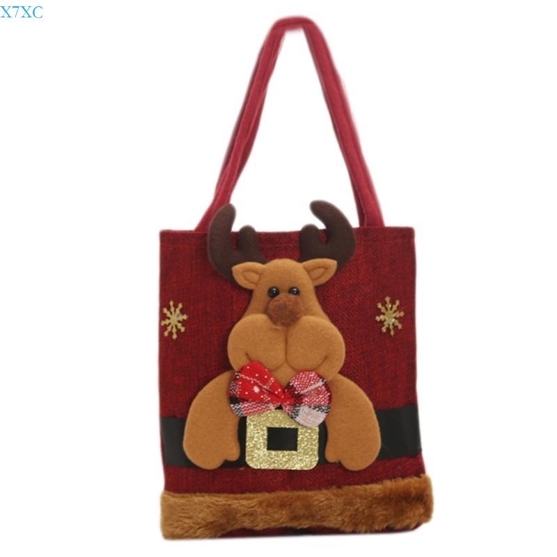 

X7XC Christmas Candy Gift Bag for Children Lovely Pattern Small Items Holder Durable