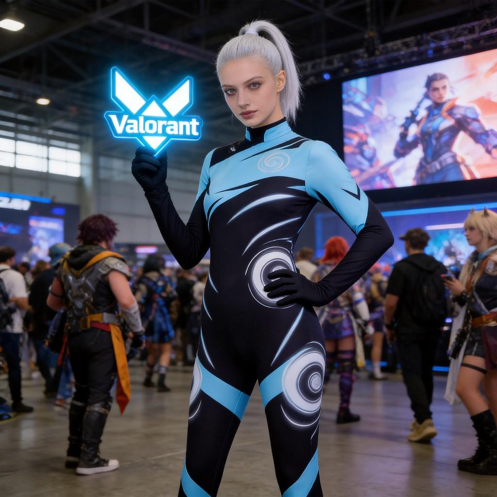 Valorant Cosplay Costume Women Tight Jumpsuit For Game Anime Convention