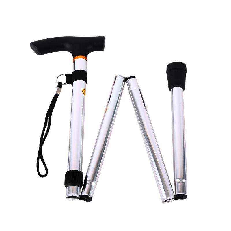 Lightweight Telescopic Aluminum Trekking Poles for Hiking & Camping. Brown Folding Walking Stick
