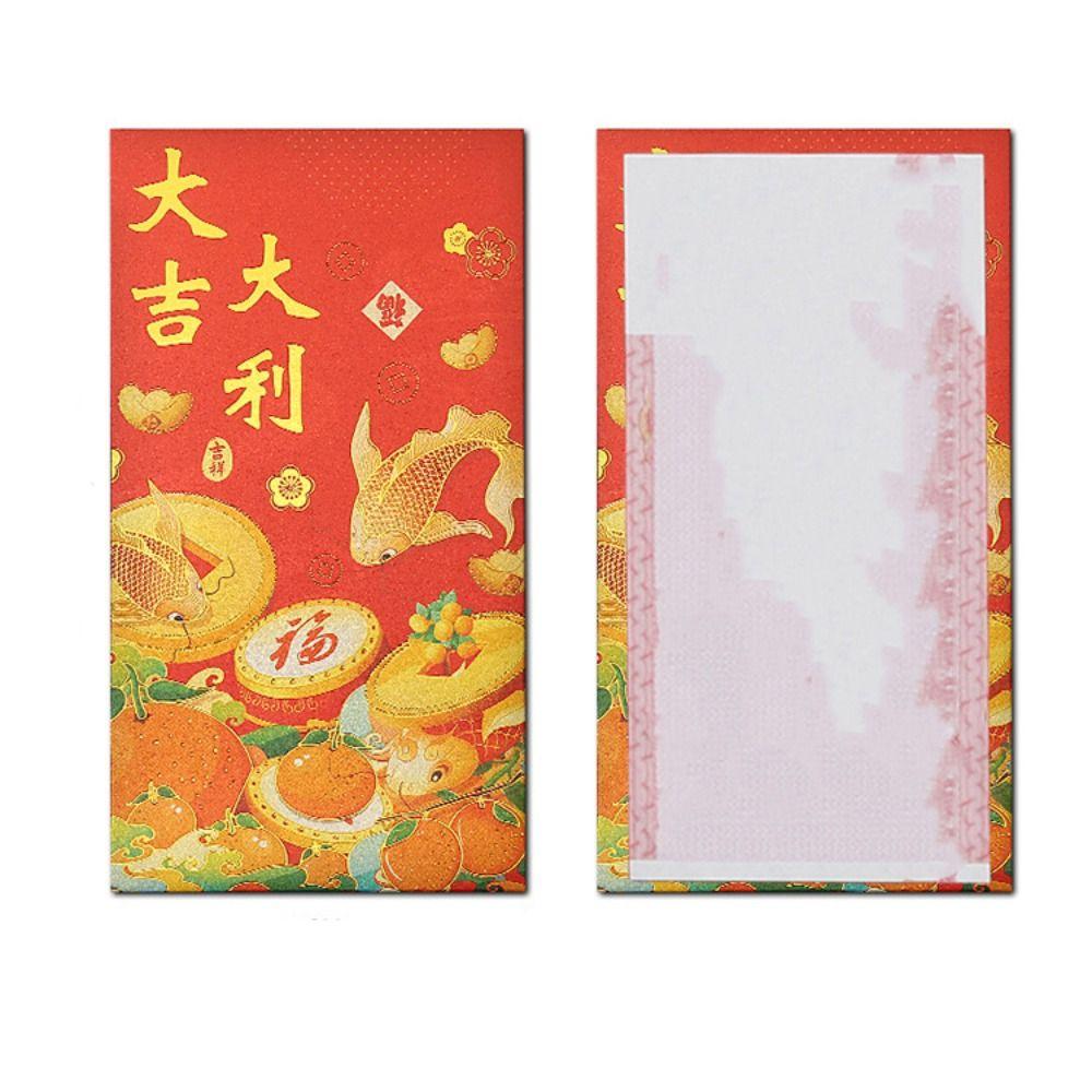 10pcs Gift Envelope Cartoon Red Envelopes Traditional Chinese Style Money Packing Bag Blessing Red Pocket Chinese New Year