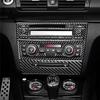 Carbon Fiber LHD For BMW 1 Series E87 E81 E82 08-13 Center Console AC Radio CD Buttons Panel Trim Interior Accessories