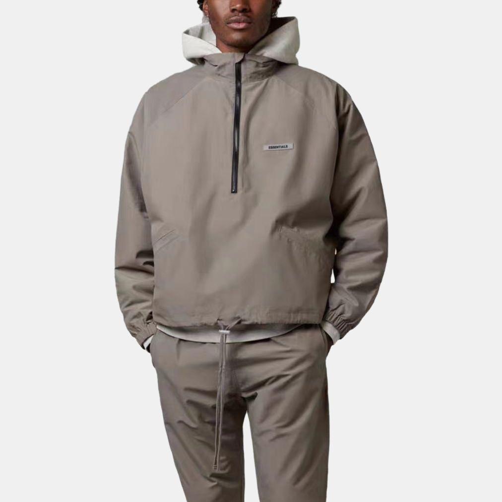 Fear Of God Essentials Track Jacket Unisex Jacket Taupe Gray 0202250500043