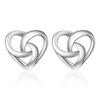 Heart-Shaped Hollow Korean Earrings: Simple, Cold Style for Women