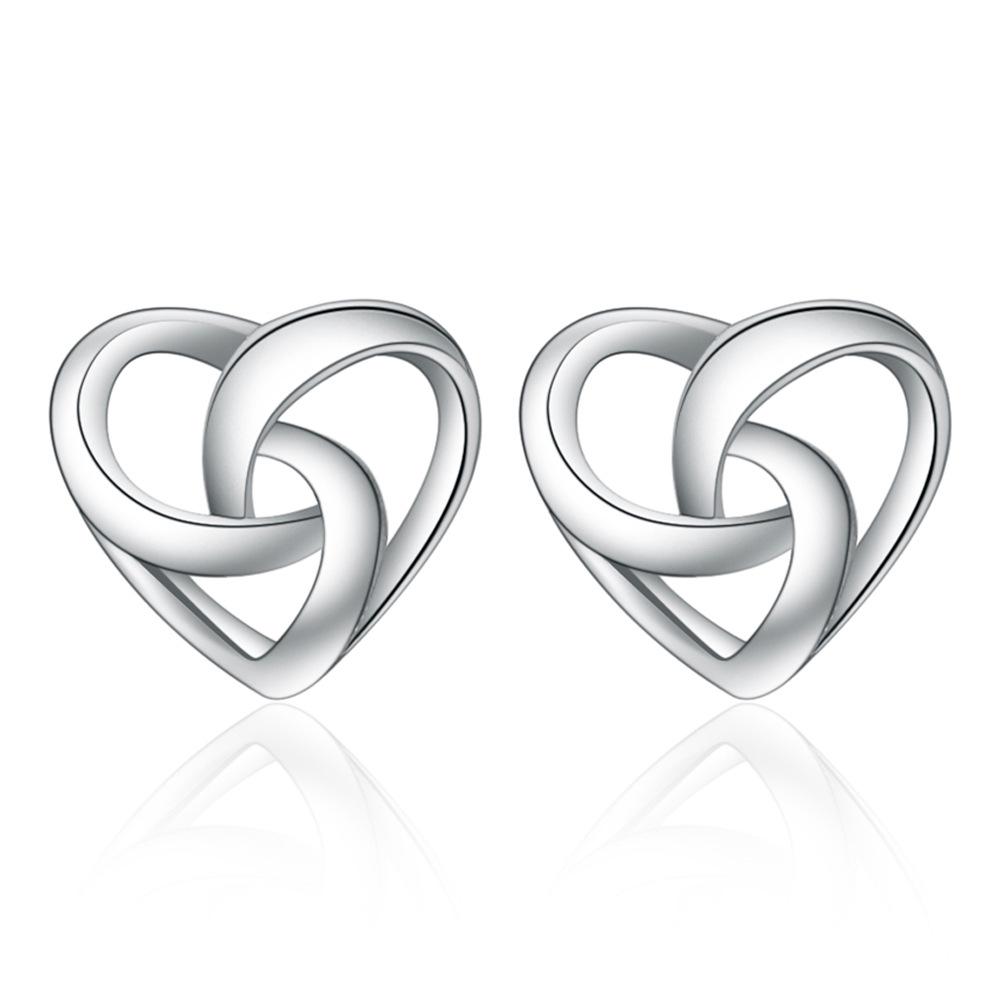 Heart-Shaped Hollow Korean Earrings: Simple, Cold Style for Women