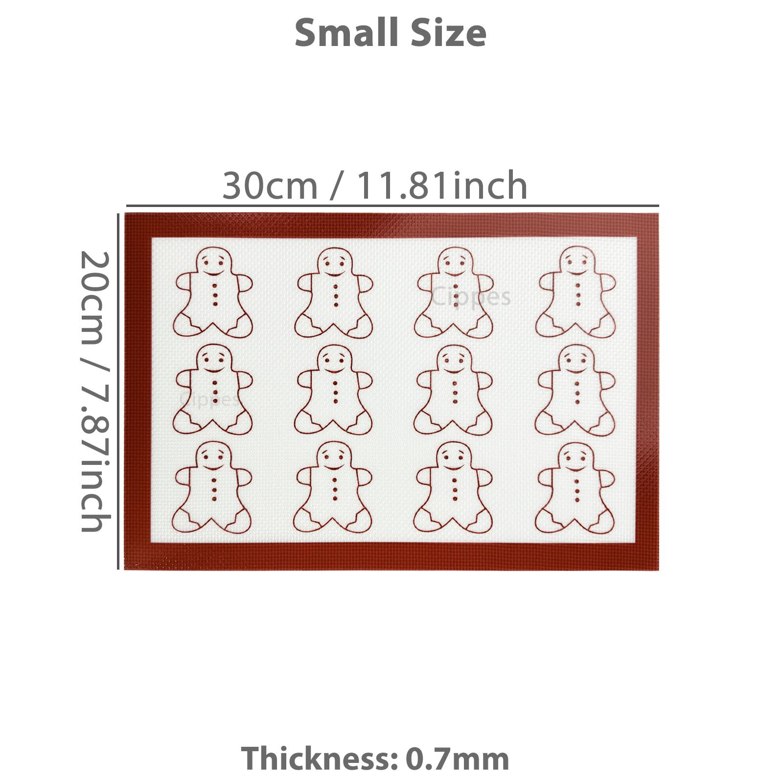 

Silicone Baking Mat for Christmas, with Xmas Tree Snowflake Gingerbread Man Patterns, Reusable & Heat-Resistant, for cookies