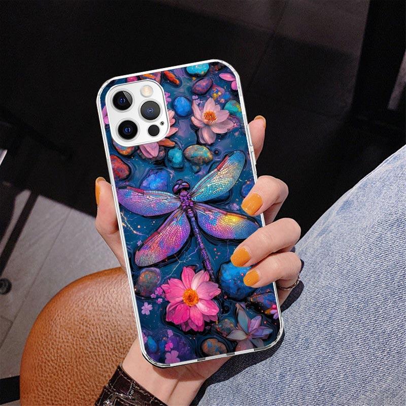 Beautiful Dragonfly Enthusiasts Phone Case For iPhone 17 Air 16 Pro Max 16E 15 + 14 Plus 11 12 13 Mini 7 8 SE Gift Print Cover F