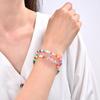Pack of 8 Trendy Adjustable Bracelets Bohemian Beaded Jewelry with Love Charm Rainbow Colors Gift for Women and Girls