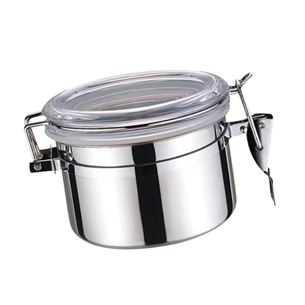 4 Inch Stainless Steel Storage Canister Retain Freshness Multipurpose Airtight Food Storage Container for Coffee Tea