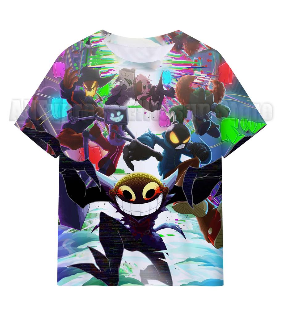 Friday Night Funkin 3D T Shirts Kids Children Game T-shirts Boys Girls Cartoon Anime Tshirts Summer Toddler Tee Streetwear